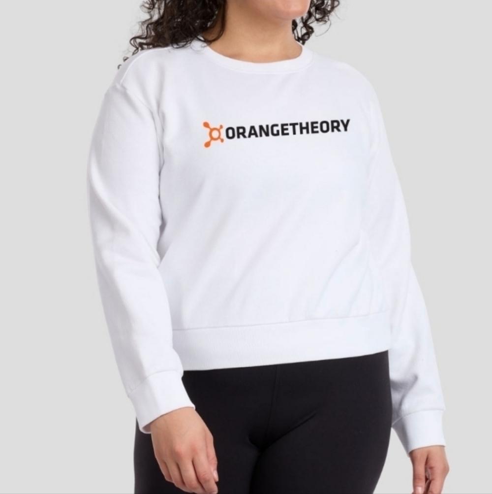 Orangetheory Cropped Sweatshirt. White. Size XLarge. New.